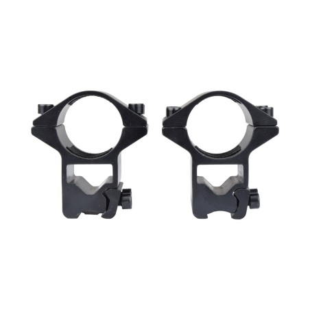 Js Tactical - Anneaux de montage moyens 30mm pour rail Picatinny de 11mm - Noir