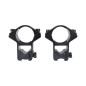 Js Tactical - Anneaux de montage moyens 30mm pour rail Picatinny de 11mm - Noir