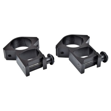 Js Tactical - Anneaux de montage haut 30mm pour rails Picatinny - Noir
