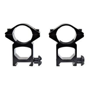 Js Tactical - Anneaux de montage haut 30mm pour rails Picatinny - Noir
