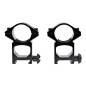 Js Tactical - Anneaux de montage haut 30mm pour rails Picatinny - Noir