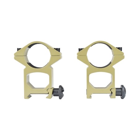 Js Tactical - Anneaux de montage haut 30mm pour rails Picatinny - Tan