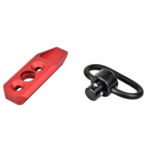 Big Dragon - Attache sangle pour rail Keymod - Rouge