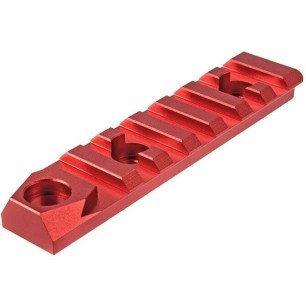 RANGER ARMORY - Rail Keymod 7 slots Avec Emplacement Pour Une Attache Sangle QD - Rouge