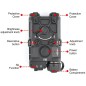 WADSN - Boitier AN/PEQ Laser + Lampe LED - Noir
