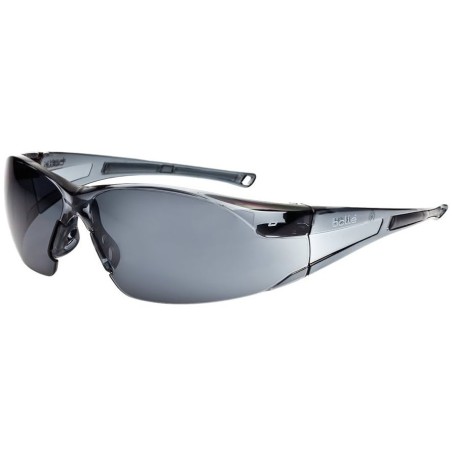 Bollé - Paire De Lunettes De Protection RUSH+ Smoke - Avec Cordon Réglable - Noir