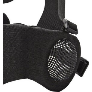 ASG - Masque En Maille Métallique Avec Coussinets De Joues Et Protection Auditive - Noir