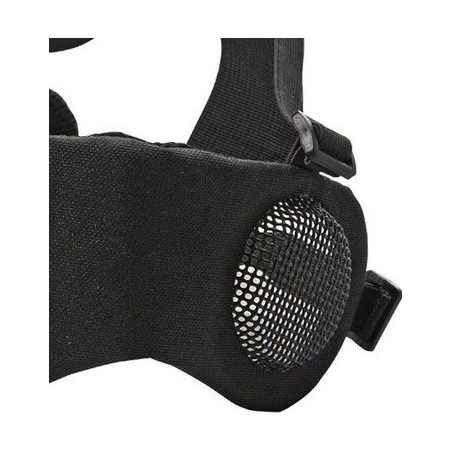 ASG - Masque En Maille Métallique Avec Coussinets De Joues Et Protection Auditive - Noir
