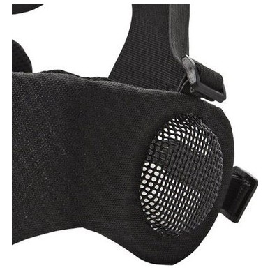 ASG - Masque En Maille Métallique Avec Coussinets De Joues Et Protection Auditive - Noir