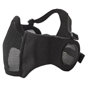 ASG - Masque En Maille Métallique Avec Coussinets De Joues Et Protection Auditive - Noir