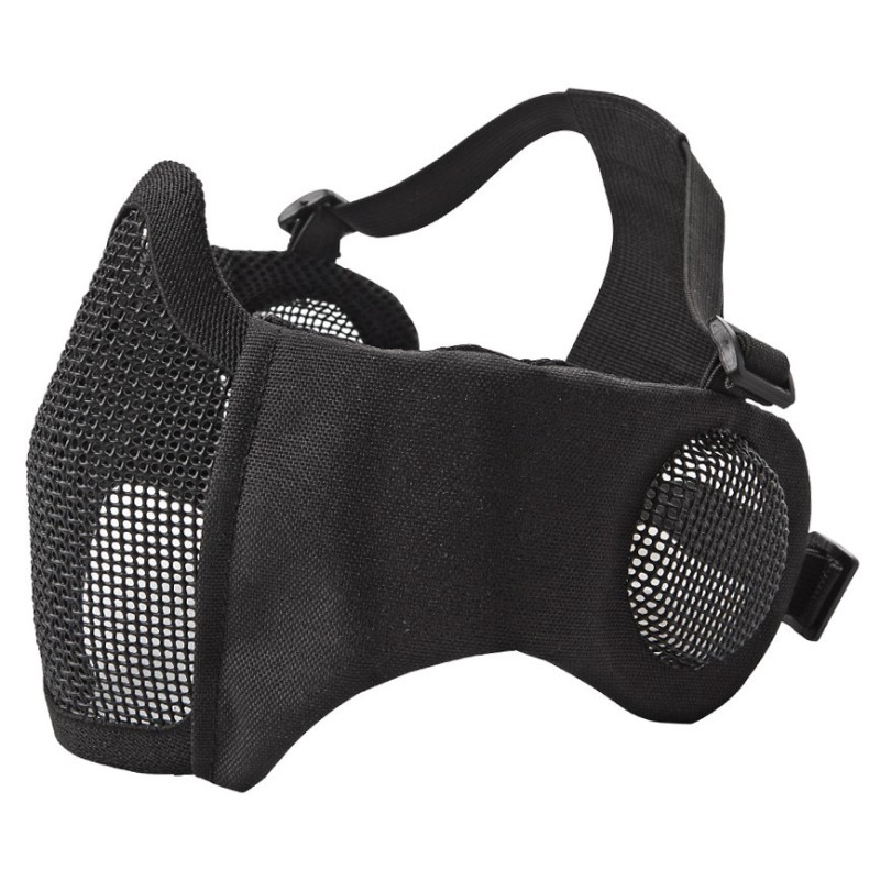 ASG - Masque En Maille Métallique Avec Coussinets De Joues Et Protection Auditive - Noir ASG - Masque En Maille Métallique Avec Coussinets De Joues Et Protection Auditive - Noir