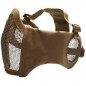 ASG - Masque En Maille Métallique Avec Coussinets De Joues Et Protection Auditive - Tan ASG - Masque En Maille Métallique Avec Coussinets De Joues Et Protection Auditive - Tan