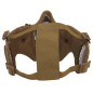 ASG - Masque En Maille Métallique Avec Coussinets De Joues Et Protection Auditive - Tan ASG - Masque En Maille Métallique Avec Coussinets De Joues Et Protection Auditive - Tan