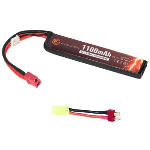 Evolution International - batterie Li-Po 7.4V 1100mAh 20C - 40C - T-dean - 1 bâton