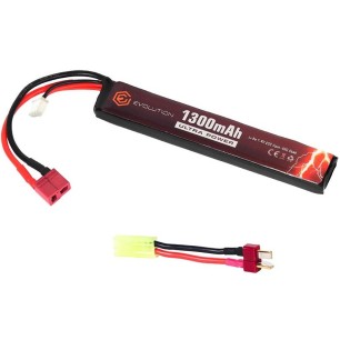 Evolution International - batterie Li-Po 7.4V 1300mAh 20C - 40C - T-dean - 1 bâton