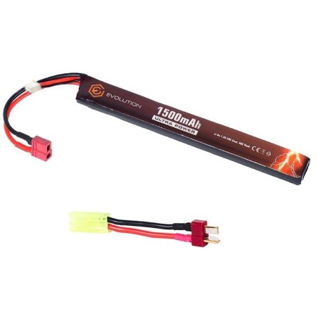 Evolution International - batterie Li-Po 7.4V 1500mAh 20C - 40C - T-dean - 1 bâton