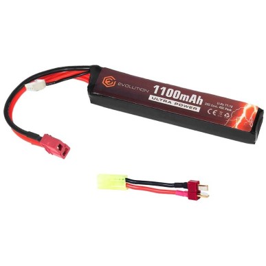 Evolution International - batterie Li-Po 11.1V 1100mAh 20C - 40C - T-dean - 1 bâton