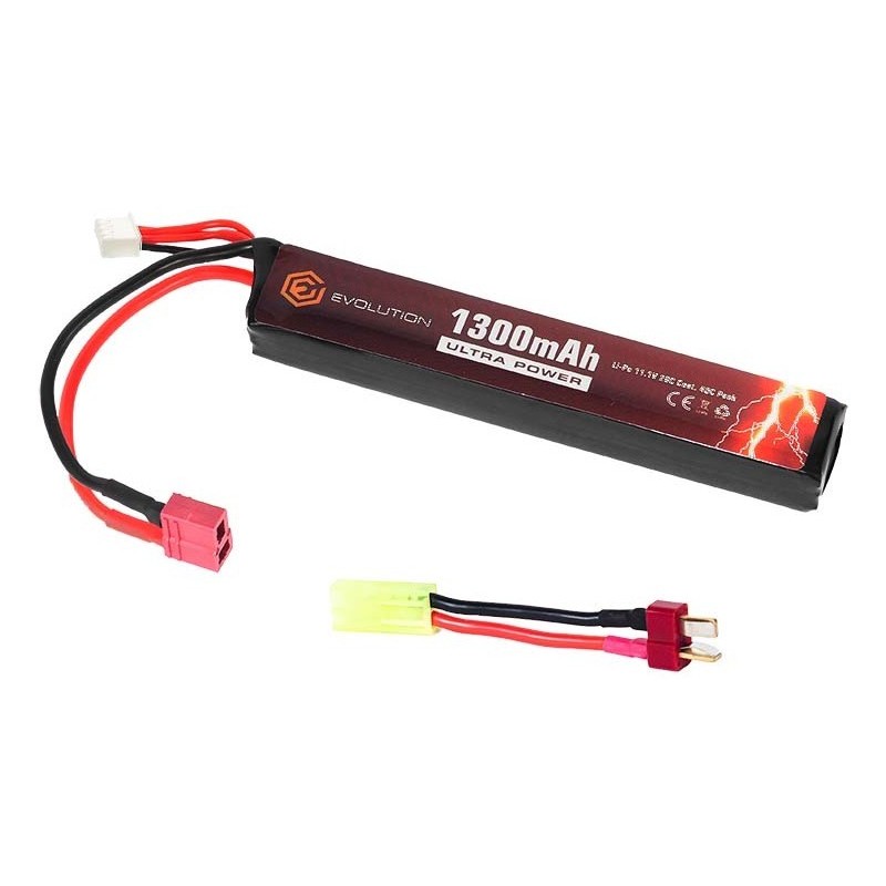 Evolution International - batterie Li-Po 11.1V 1300mAh 20C - 40C - T-dean - 1 bâton