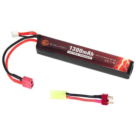 Evolution International - batterie Li-Po 11.1V 1300mAh 20C - 40C - T-dean - 1 bâton
