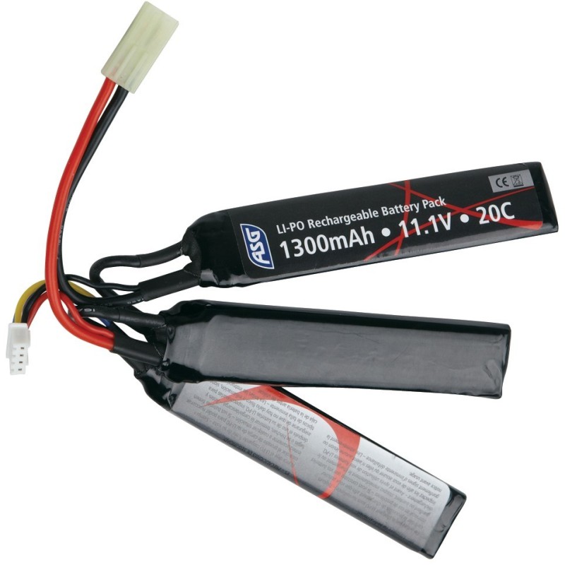 ASG - Batterie LiPo 11.1V 1300mAh 30C - Tamiya - 3 bâton