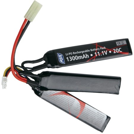 ASG - Batterie LiPo 11.1V 1300mAh 30C - Tamiya - 3 bâton
