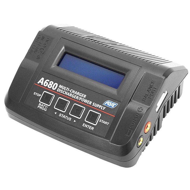 ASG - Chargeur de Batterie A680 LiPo, Lilon, LiFe et LiHV. - Noir ASG - Chargeur de Batterie A680 LiPo, Lilon, LiFe et LiHV. - Noir