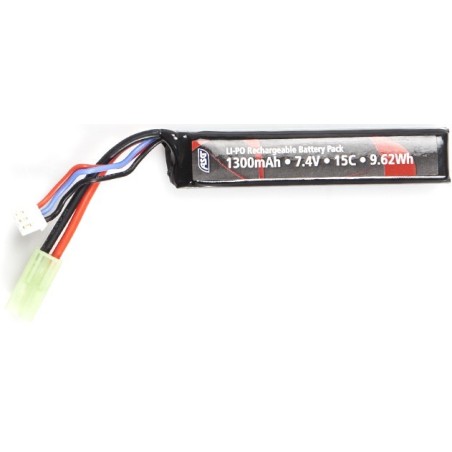 ASG - Batterie LiPo  7.4V 1300mAh 15C - Tamiya - 1 bâton