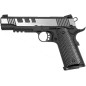 Evolution International - Pistolet GBB E911 Defender Steel avec mallette de transport - Noir et Argent