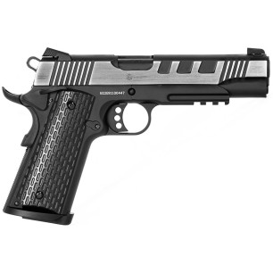Evolution International - Pistolet GBB E911 Defender Steel avec mallette de transport - Noir et Argent
