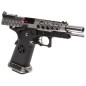 AW CUSTOM - Pistolet GBB Hi-Capa HX2501 en Métal - Noir et argent