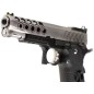 AW CUSTOM - Pistolet GBB Hi-Capa HX2501 en Métal - Noir et argent