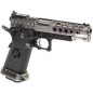 AW CUSTOM - Pistolet GBB Hi-Capa HX2501 en Métal - Noir et argent