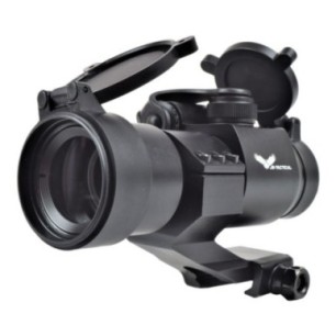 JS-TACTICAL - Viseur Point Rouge Lentille 32mm avec Rehausse - Noir