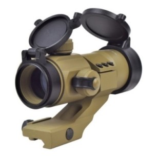 JS-TACTICAL - Viseur Point Rouge Lentille 30mm avec Rehausse - Tan