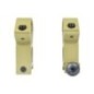 Js Tactical - Anneaux de montage haut 30mm pour rails Picatinny - Tan