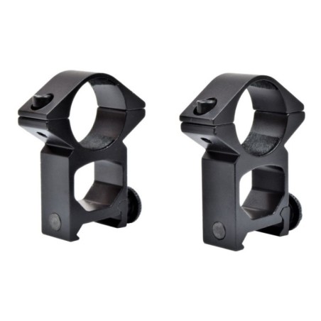 Js Tactical - Anneaux de montage haut 30mm pour rails Picatinny - Noir