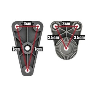 CTM TAC - Kit Système D'angle Saf Et Panneau Molle - Noir