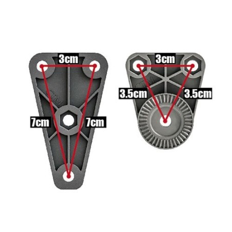 CTM TAC - Kit Système D'angle Saf Et Panneau Molle - Noir