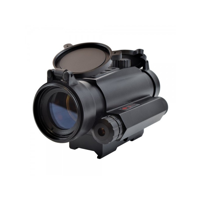 JS-TACTICAL - Point rouge avec laser intègre rouge - Noir