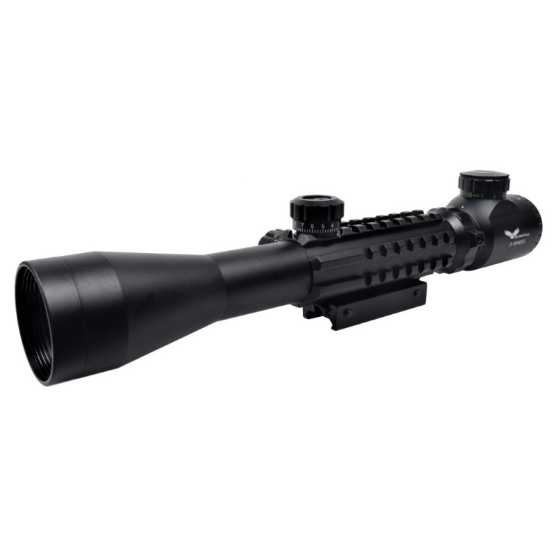 JS-TACTICAL - Lunette Avec Zoom 3X-9X Lentille 40mm - Noir