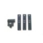 LACS - Lot De 3 Rails Picatinny + 1 Rail 45° Déporté - Noir