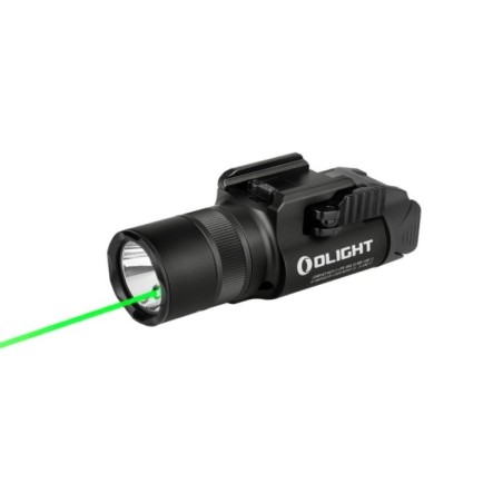 Olight - Baldr Pro R | Lampe tactique avec laser vert & 1350 lumens LED - Noir
